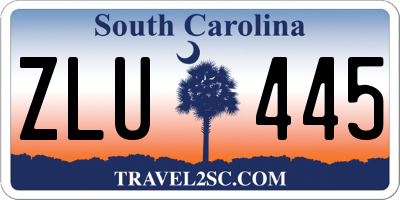 SC license plate ZLU445