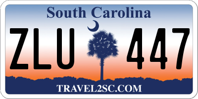 SC license plate ZLU447