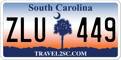SC license plate ZLU449