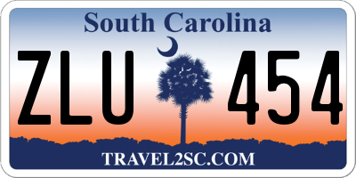 SC license plate ZLU454