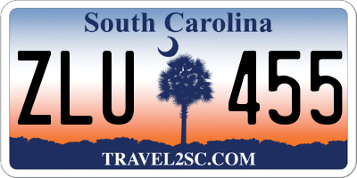 SC license plate ZLU455