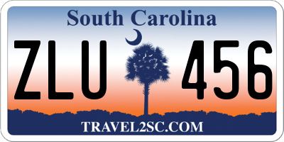 SC license plate ZLU456