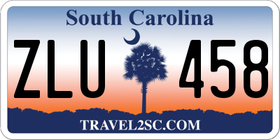 SC license plate ZLU458