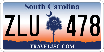 SC license plate ZLU478