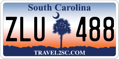 SC license plate ZLU488