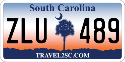 SC license plate ZLU489