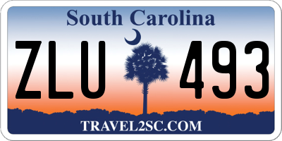 SC license plate ZLU493