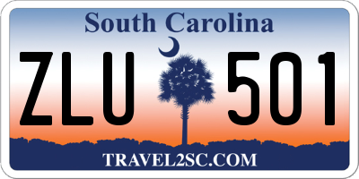 SC license plate ZLU501