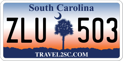SC license plate ZLU503