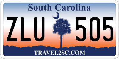 SC license plate ZLU505