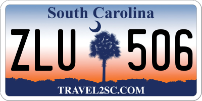 SC license plate ZLU506