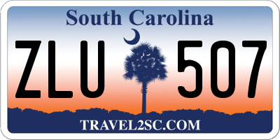 SC license plate ZLU507