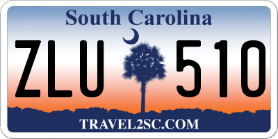 SC license plate ZLU510