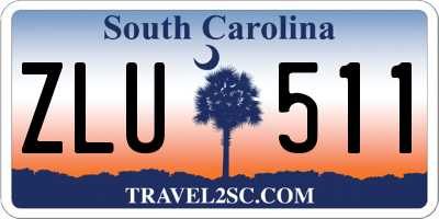 SC license plate ZLU511