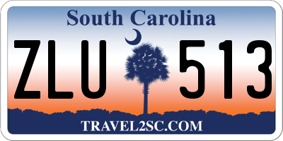 SC license plate ZLU513