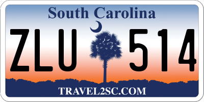 SC license plate ZLU514