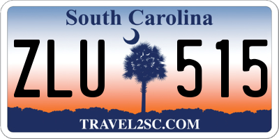 SC license plate ZLU515