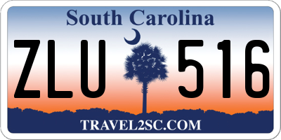 SC license plate ZLU516