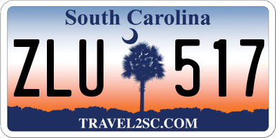 SC license plate ZLU517