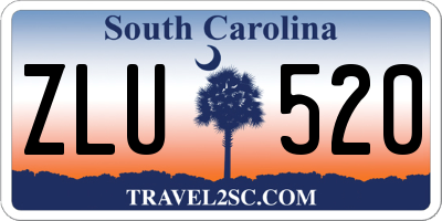 SC license plate ZLU520