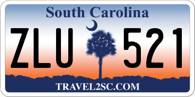 SC license plate ZLU521