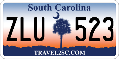 SC license plate ZLU523