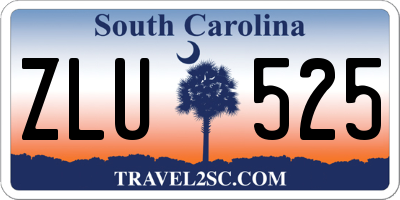 SC license plate ZLU525