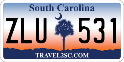 SC license plate ZLU531