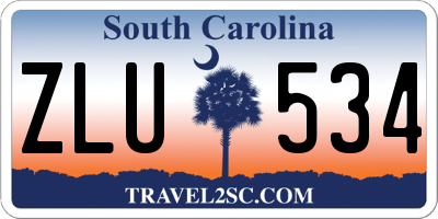 SC license plate ZLU534