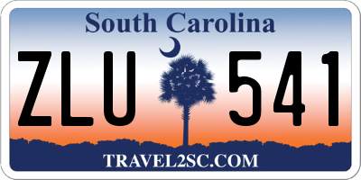 SC license plate ZLU541