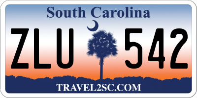 SC license plate ZLU542