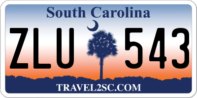 SC license plate ZLU543