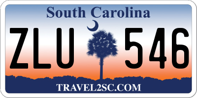 SC license plate ZLU546