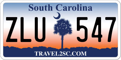 SC license plate ZLU547