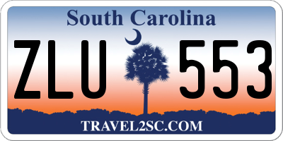 SC license plate ZLU553
