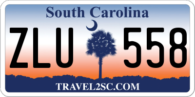 SC license plate ZLU558