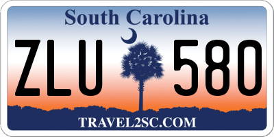 SC license plate ZLU580