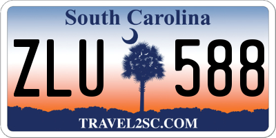 SC license plate ZLU588