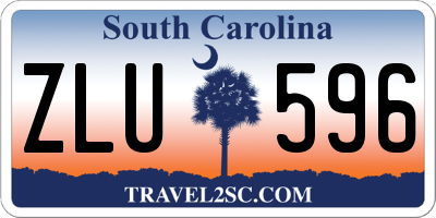 SC license plate ZLU596