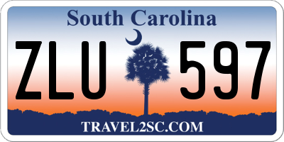 SC license plate ZLU597