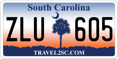 SC license plate ZLU605