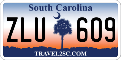 SC license plate ZLU609