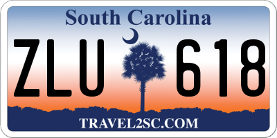 SC license plate ZLU618