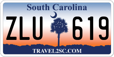 SC license plate ZLU619