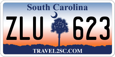 SC license plate ZLU623