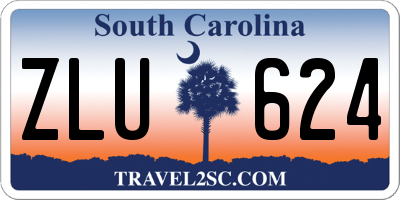 SC license plate ZLU624