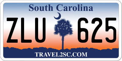 SC license plate ZLU625