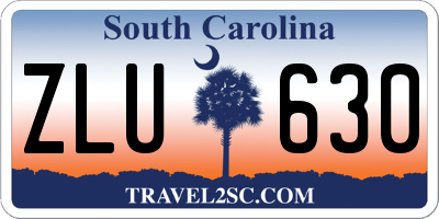 SC license plate ZLU630
