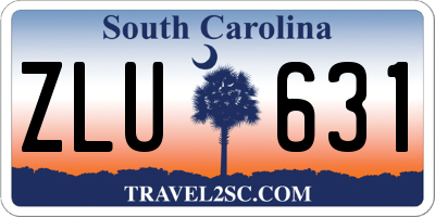 SC license plate ZLU631