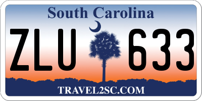 SC license plate ZLU633